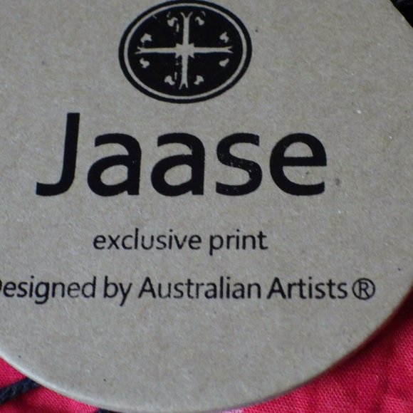 JAASE Jacket/ Top SMALL Australian Artist Print Red Floral Boho NWT - Picture 8 of 8